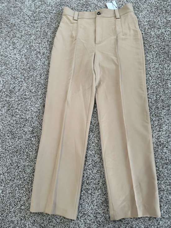 Zara Pants - Zara Beige Straight Leg Trousers